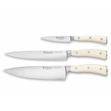 Set de cuțite de bucătărie CLASSIC IKON 3 buc. crem Wüsthof