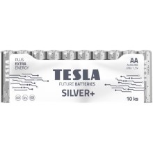 10 baterii alcaline AA SILVER+ 1,5V Tesla Batteries