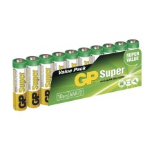 10 buc Baterie alcalină AAA GP SUPER 1,5V