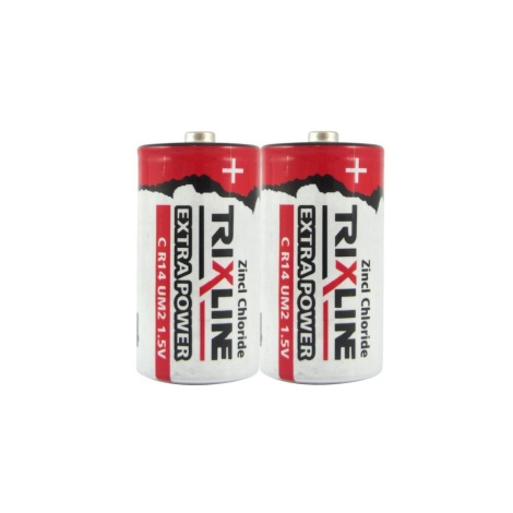 2 buc Baterie clorură de zinc C/R14 1,5V Trixline Extra Power