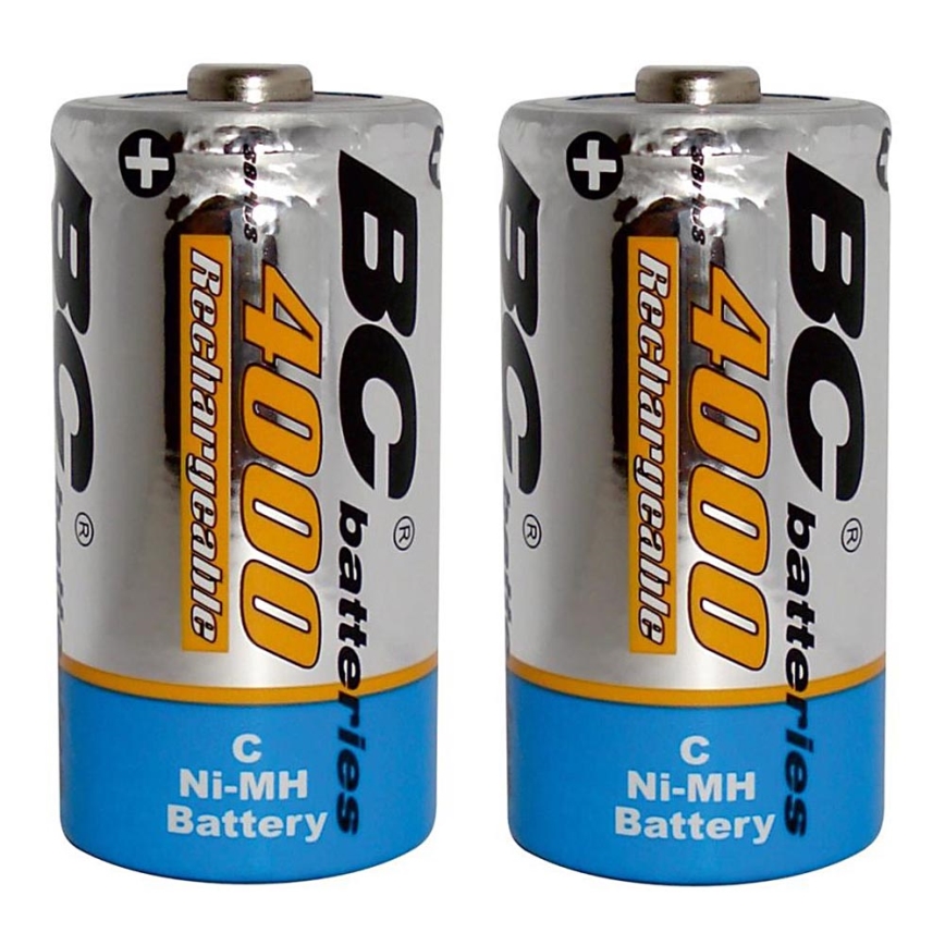 2 buc Baterie reîncărcabilă NiMH C 4000 mAh 1,2V