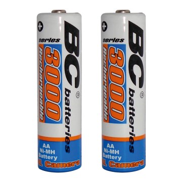 2 x baterie reîncărcabilă NiMH AA 3000 mAh 1,2V