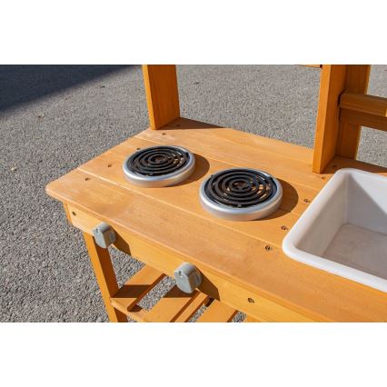 2Kids Toys - Bucătărie de grădină din lemn cu chiuvetă