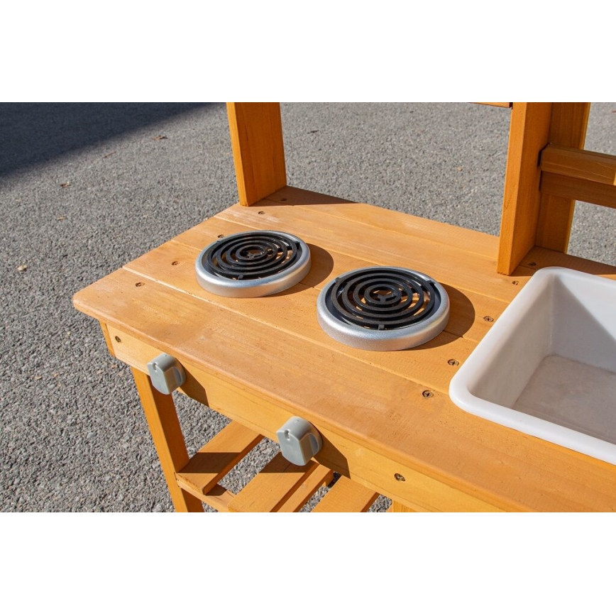 2Kids Toys - Bucătărie de grădină din lemn cu chiuvetă