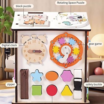 2Kids Toys - Căsuță cu panou de activități, albă