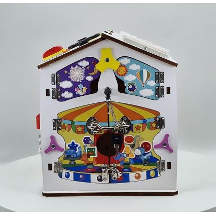 2Kids Toys - Căsuță cu panou de activități, albă
