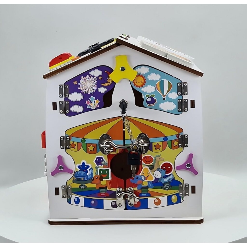 2Kids Toys - Căsuță cu panou de activități, albă