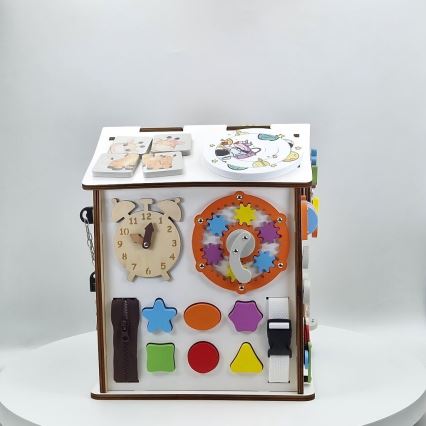 2Kids Toys - Căsuță cu panou de activități, albă