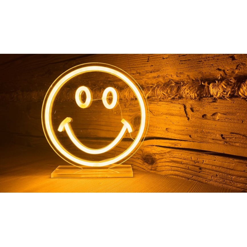 2Kids Toys - Decorațiune de masă neon LED, 5W, USB, față zâmbitoare