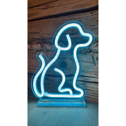 2Kids Toys - Decorațiune LED tip neon pentru masă, LED/5W/USB, în formă de câine