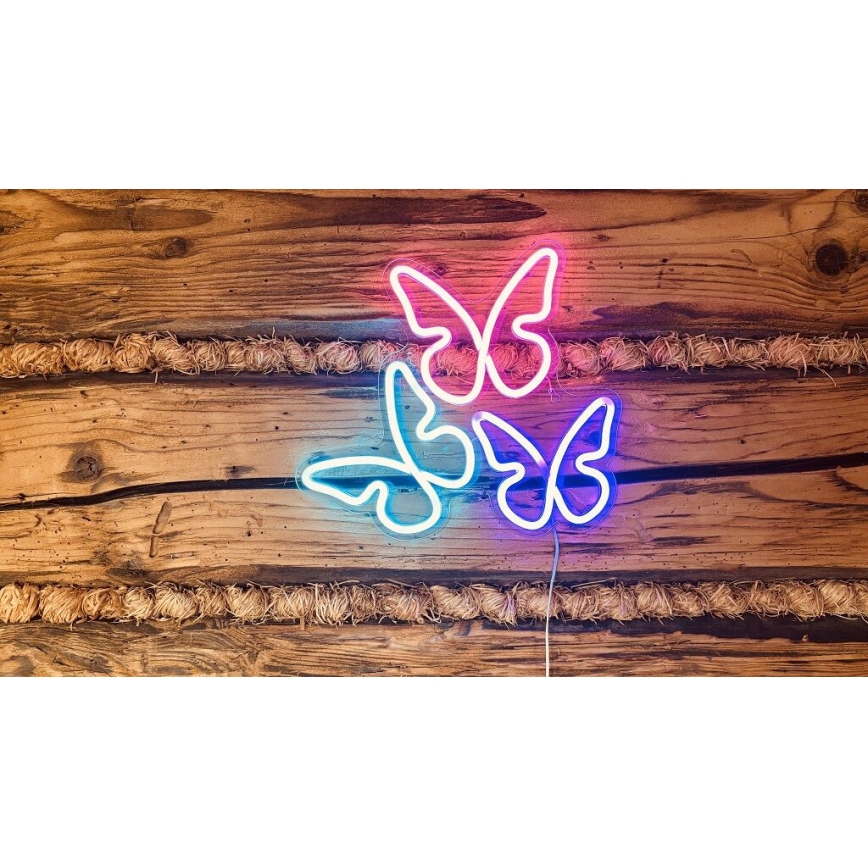 2Kids Toys - Decorațiune neon de perete LED/5W/USB, model Fluturi