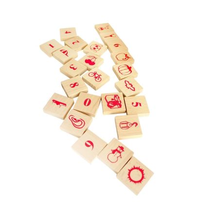 2Kids Toys - Set de 220 cuburi din lemn cu finisaj natural