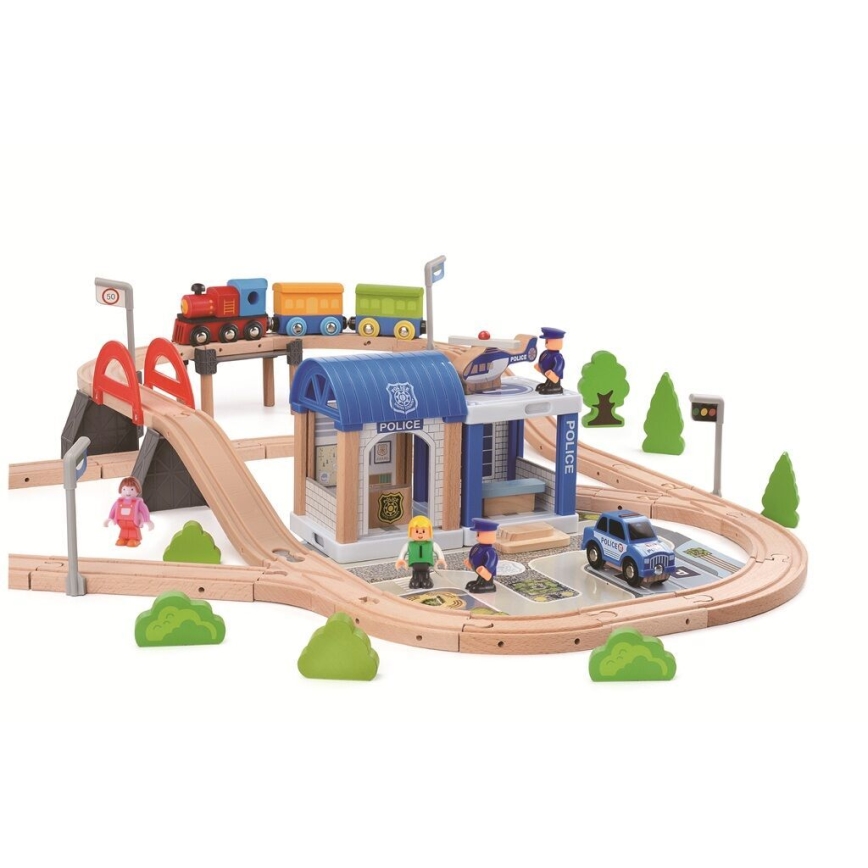 2Kids Toys - Set de tren Oraș și Sat, 200 piese