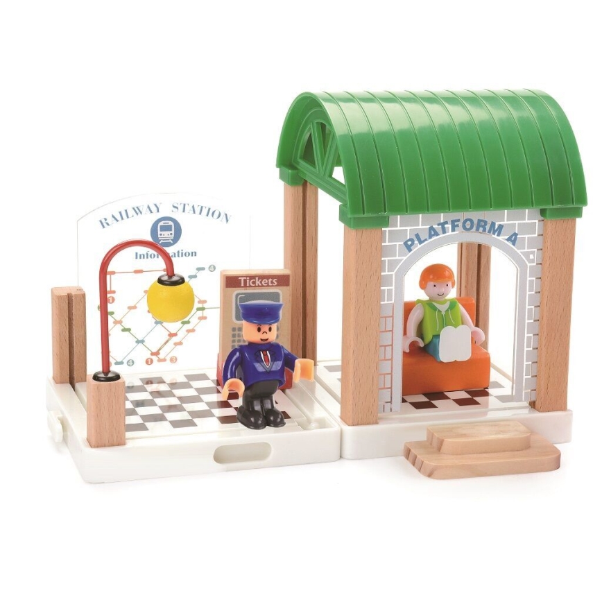 2Kids Toys - Set de tren Oraș și Sat, 200 piese