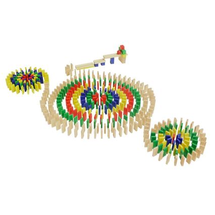 2Kids Toys - Set domino din lemn, 800 piese colorate