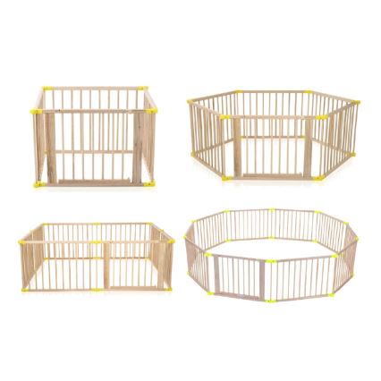 2Kids Toys - Tarc de joacă din lemn pentru copii XXL, 210 x 210 cm, bej