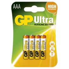 4 buc Baterie alcalină AAA GP ULTRA 1,5V