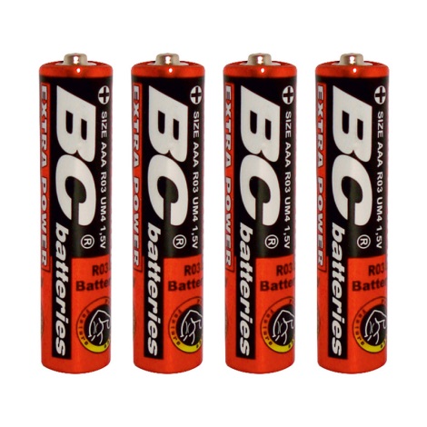 4 buc Baterii clorură de zinc EXTRA POWER AAA 1,5V