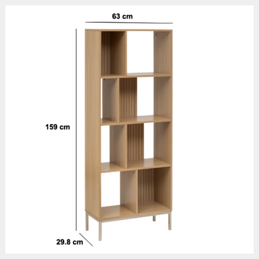 5five - Bibliotecă GRID 63x159x30 cm maro