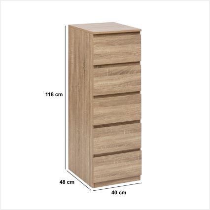 5five - Comodă HEIM 40x118x48 cm maro