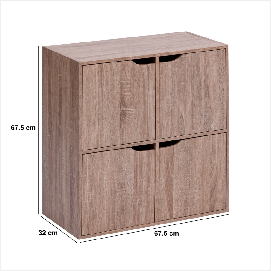 5five - Comodă TIDY 68x68x32 cm maro