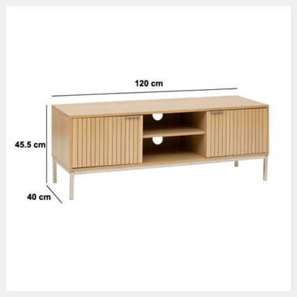 5five - Comodă TV KUBI 120x40 cm maro