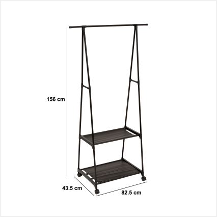 5five - Cuier de podea FESY 156x83 cm, negru