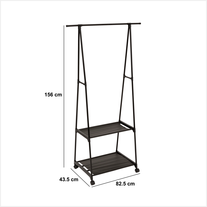 5five - Cuier de podea FESY 156x83 cm, negru