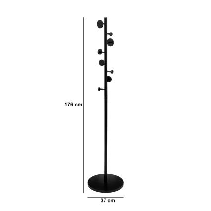 5five - Cuier de podea PERY 176x37 cm negru