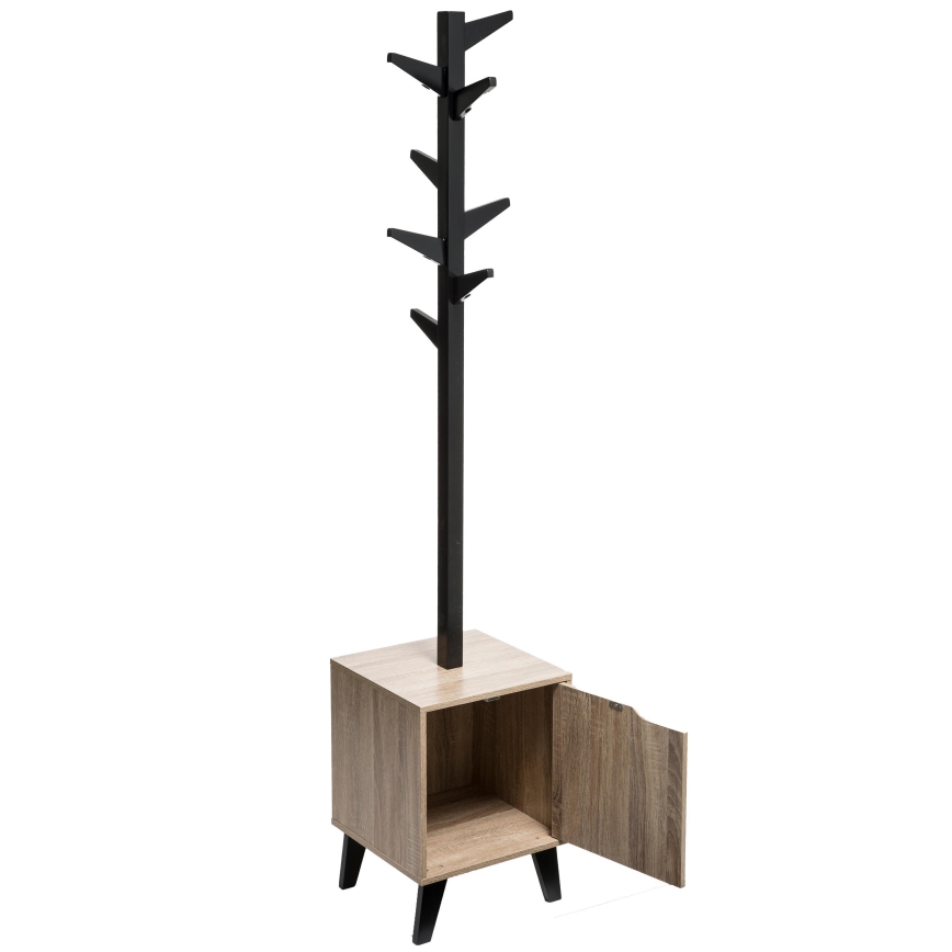 5five - Cuier de podea RAME 169x35 cm negru/maro