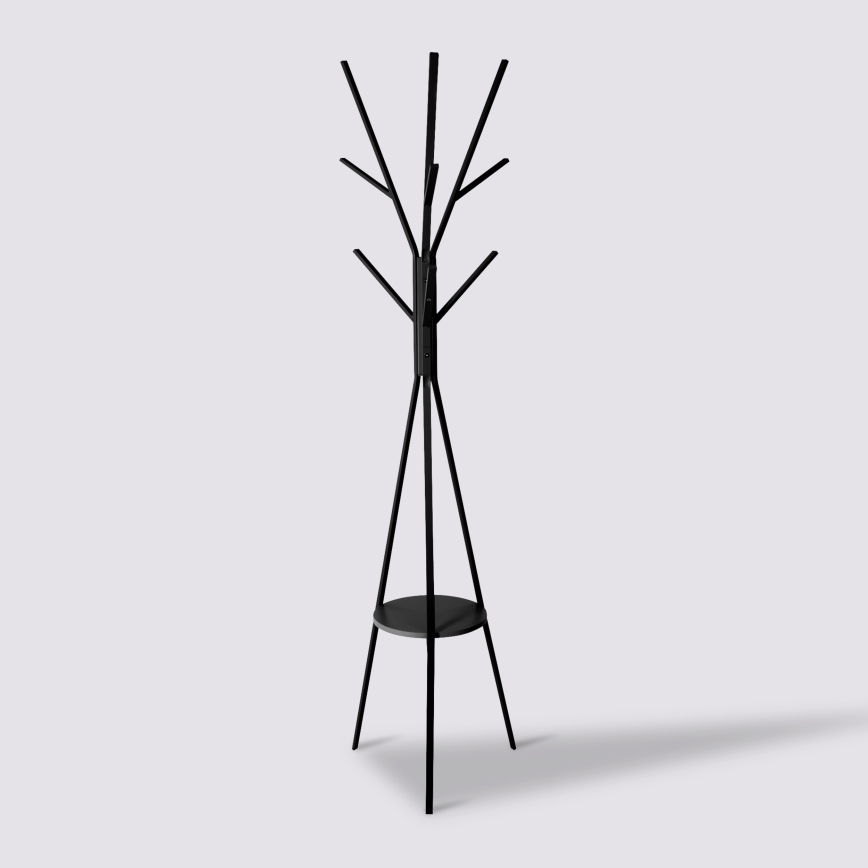 5five - Cuier de podea TASO, 180 x 44 cm, negru