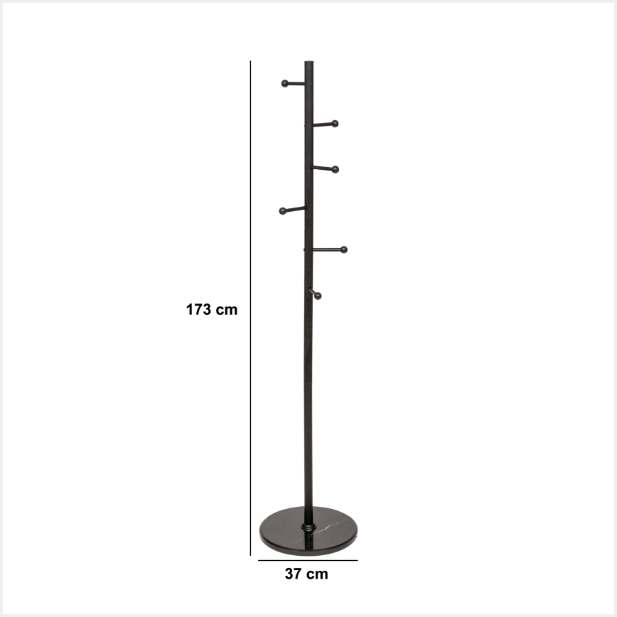 5five - Cuier de podea TIGE 173x37 cm negru