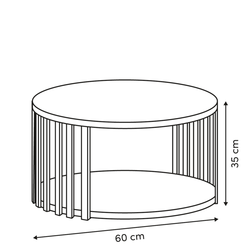 5five - Masă de cafea VINKY Ø 60 cm maro