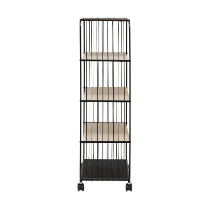 5five - Masă de servire/poliță mobilă COLGE, 97 x 55 cm, negru/bej
