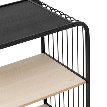 5five - Masă de servire/raft mobil COLGE 74 x 43 cm negru/bej