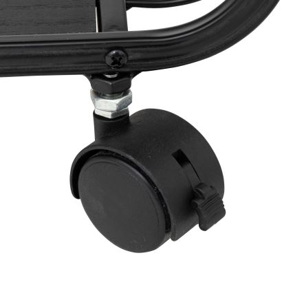 5five - Masă de servire/raft mobil COLGE 74 x 43 cm negru/bej