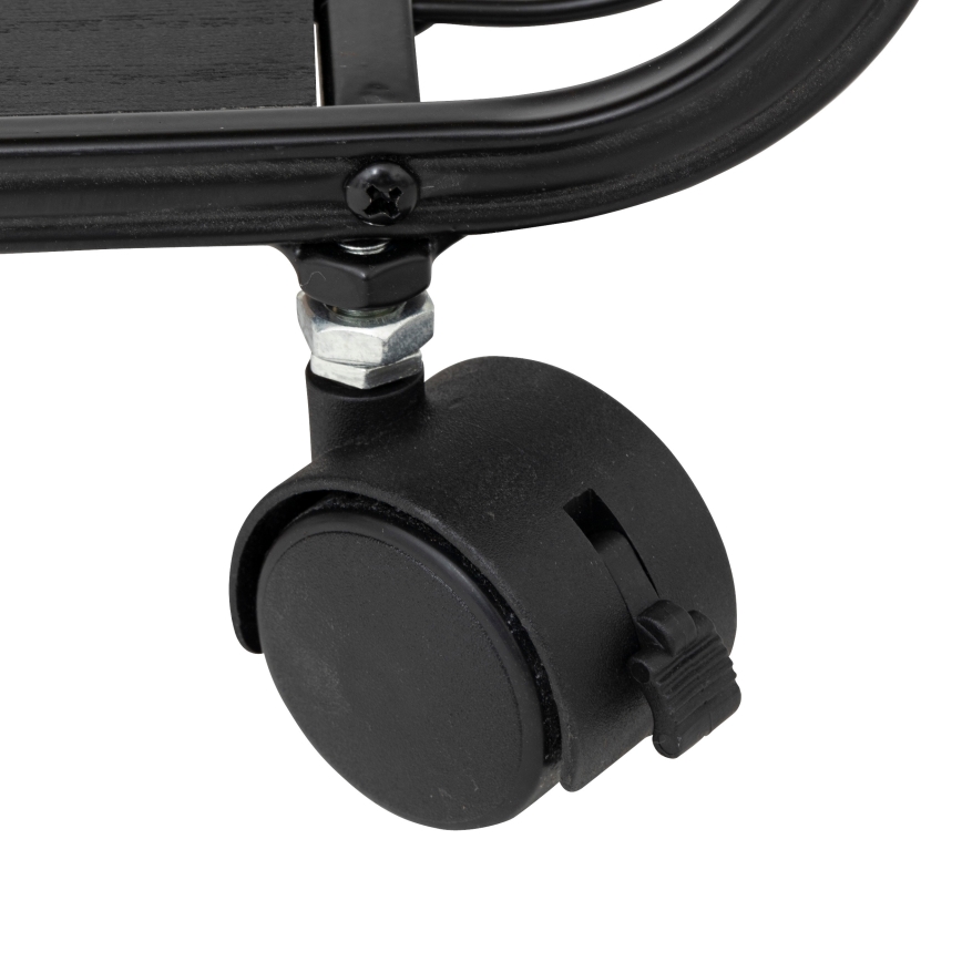 5five - Masă de servire/raft mobil COLGE 74 x 43 cm negru/bej