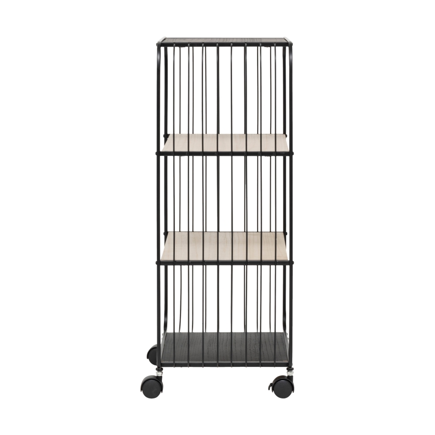 5five - Masă de servire/raft mobil COLGE 74 x 43 cm negru/bej