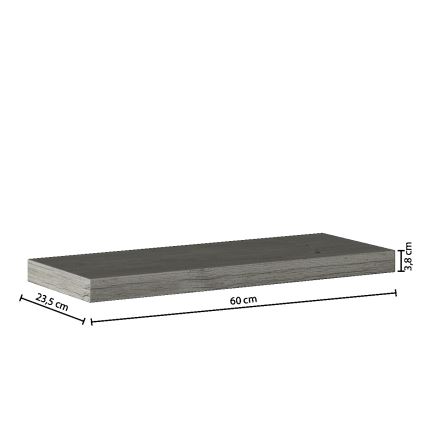 5five - Poliță de perete HYLE 60x24 cm stejar gri