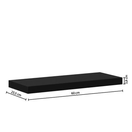 5five - Raft de perete HYLE 60 x 24 cm, negru