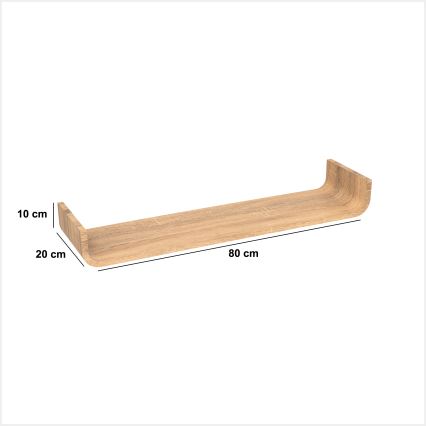 5five - Raft de perete KAPTO, 80 x 20 cm, maro