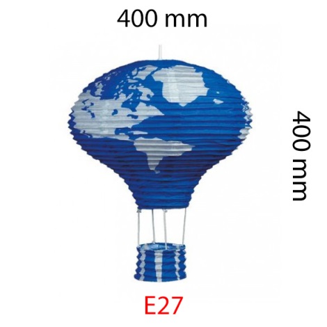 Abajur albastru balon zburător E27 400x400 mm