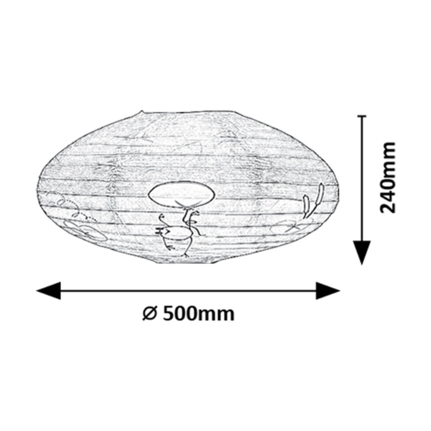 Abajur de copii pentru lustră Rabalux max. 40W d. 50 cm