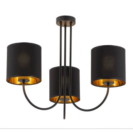 Abajur de înlocuire universal WALEC E27, Ø 16 cm, negru/auriu