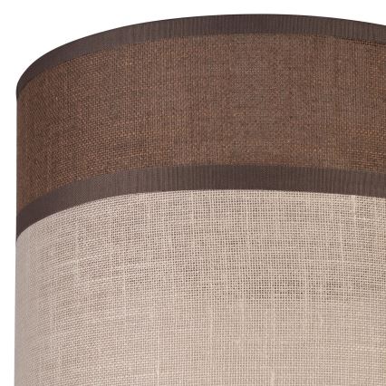 Abajur de rezervă pentru lustră, lampadar și aplică ANDREA E27 d. 16 cm maro/bej