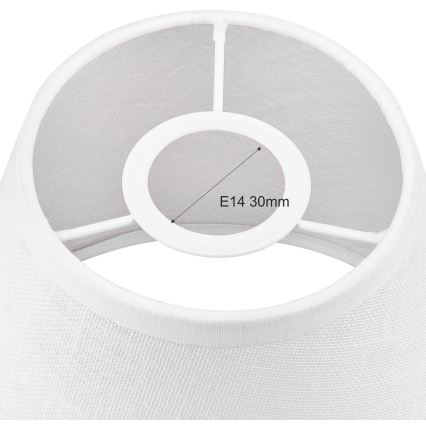 Abajur de rezervă pentru lustră și aplică ANTONIO E14 140x160 mm alb