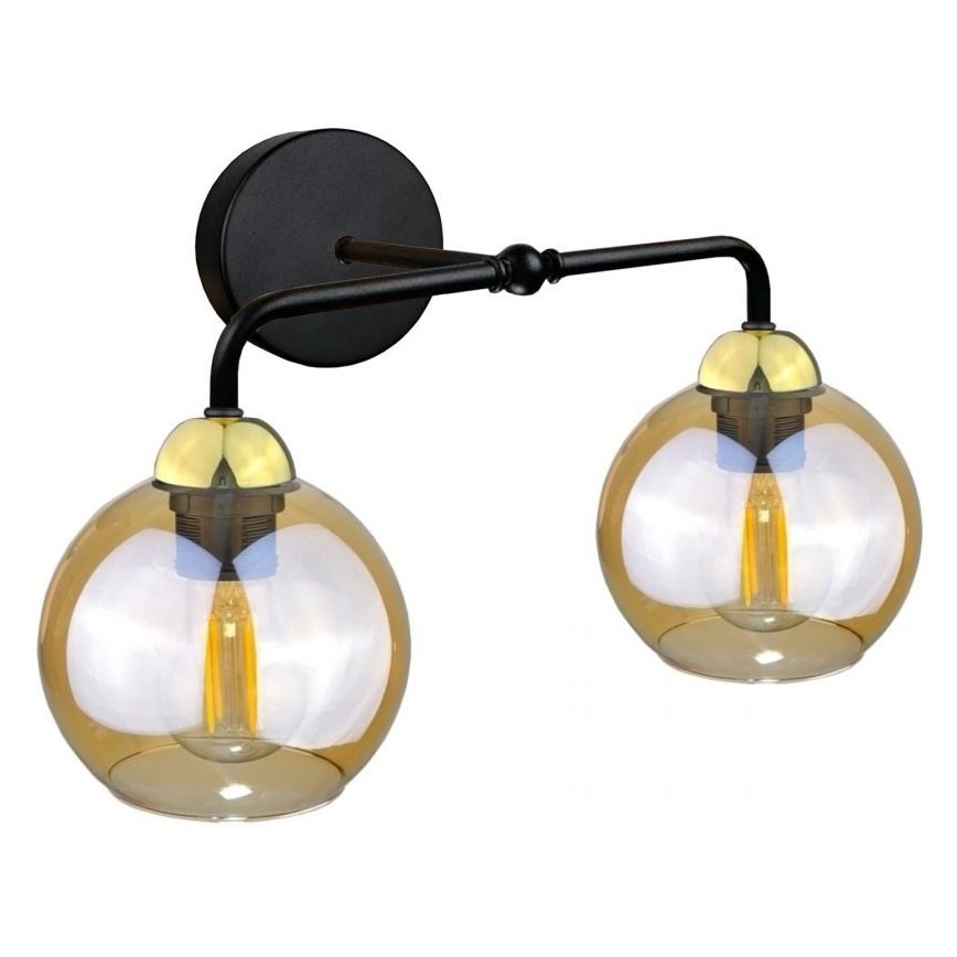 Abajur de rezervă din sticlă pentru aplică AMBER maro