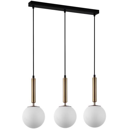 Abajur de rezervă din sticlă ITALUX RAVENA E27 d. 15 cm alb