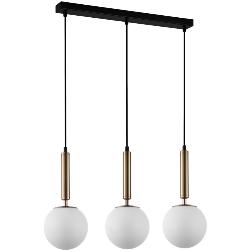 Abajur de rezervă din sticlă ITALUX RAVENA E27 d. 15 cm alb