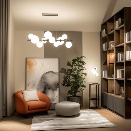 Abajur de rezervă din sticlă pentru lustră, aplică și lampă Brilagi MISTEL, MILLA d. 12 cm alb